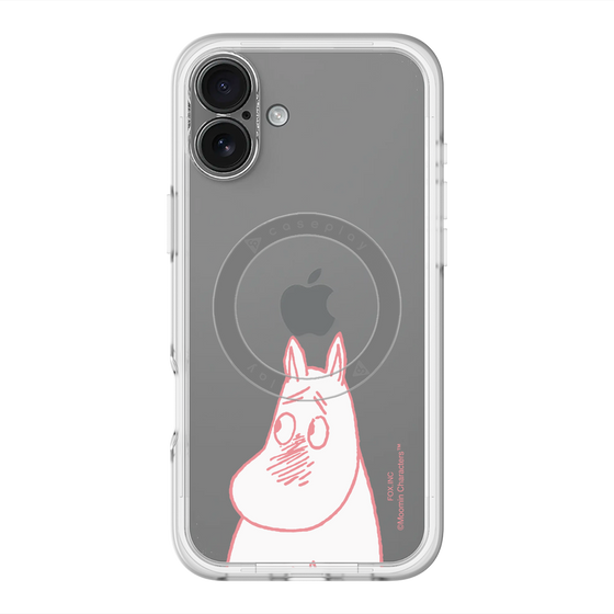 スリムプロテクションプレミアムケース with MagSafe［ MOOMIN - Blushing face ］