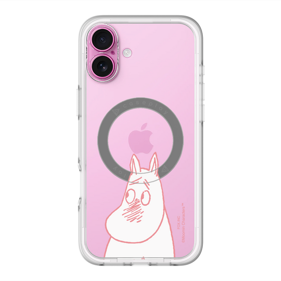 スリムプロテクションプレミアムケース with MagSafe［ MOOMIN - Blushing face ］