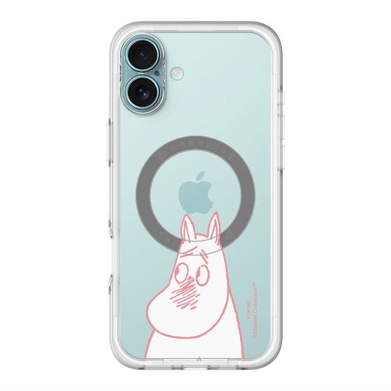 スリムプロテクションプレミアムケース with MagSafe［ MOOMIN - Blushing face ］