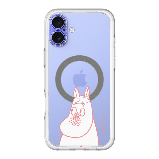 スリムプロテクションプレミアムケース with MagSafe［ MOOMIN - Blushing face ］