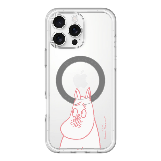 スリムプロテクションプレミアムケース with MagSafe［ MOOMIN - Blushing face ］
