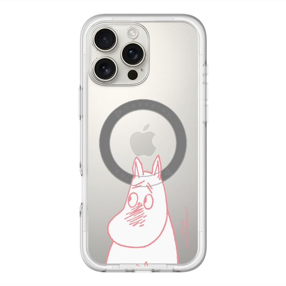 スリムプロテクションプレミアムケース with MagSafe［ MOOMIN - Blushing face ］