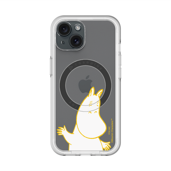 スリムプロテクションプレミアムケース with MagSafe［ MOOMIN - Happy face ］