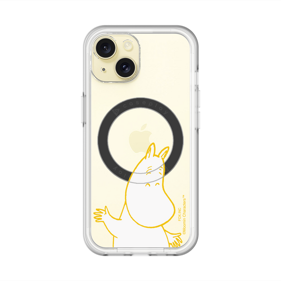 スリムプロテクションプレミアムケース with MagSafe［ MOOMIN - Happy face ］