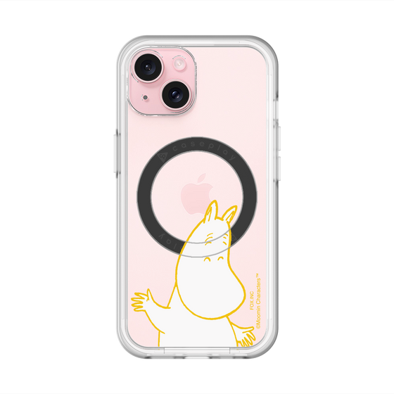 スリムプロテクションプレミアムケース with MagSafe［ MOOMIN - Happy face ］