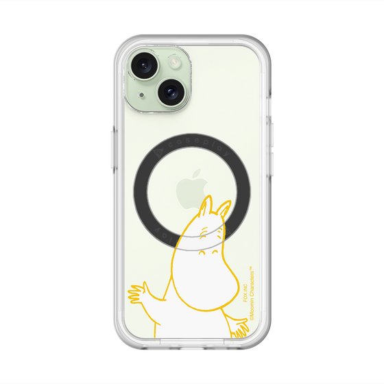 スリムプロテクションプレミアムケース with MagSafe［ MOOMIN - Happy face ］