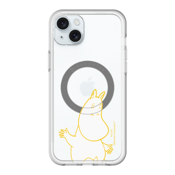 スリムプロテクションプレミアムケース with MagSafe［ MOOMIN - Happy face ］