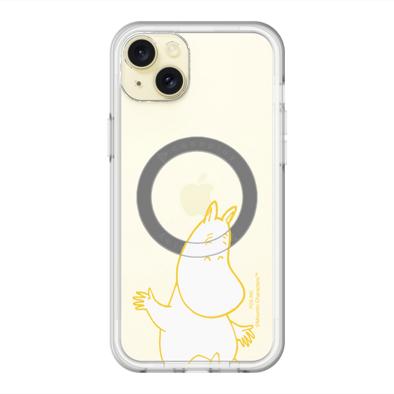 スリムプロテクションプレミアムケース with MagSafe［ MOOMIN - Happy face ］