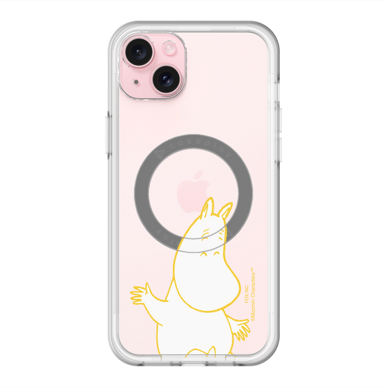 スリムプロテクションプレミアムケース with MagSafe［ MOOMIN - Happy face ］