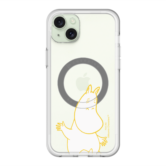 スリムプロテクションプレミアムケース with MagSafe［ MOOMIN - Happy face ］