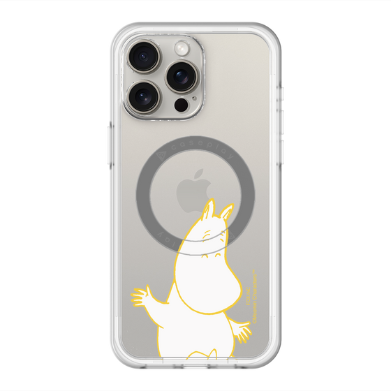 スリムプロテクションプレミアムケース with MagSafe［ MOOMIN - Happy face ］