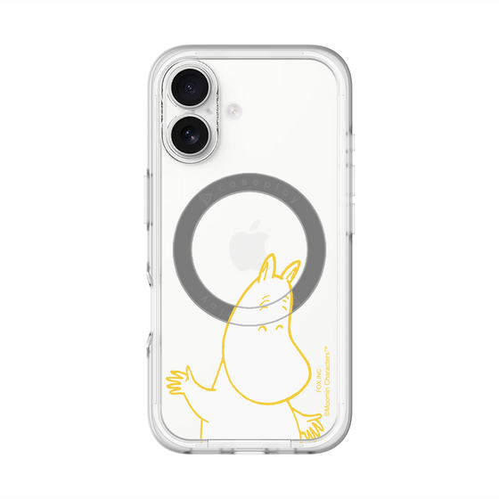 スリムプロテクションプレミアムケース with MagSafe［ MOOMIN - Happy face ］