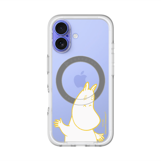スリムプロテクションプレミアムケース with MagSafe［ MOOMIN - Happy face ］