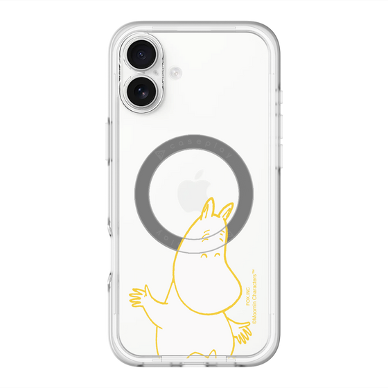 スリムプロテクションプレミアムケース with MagSafe［ MOOMIN - Happy face ］