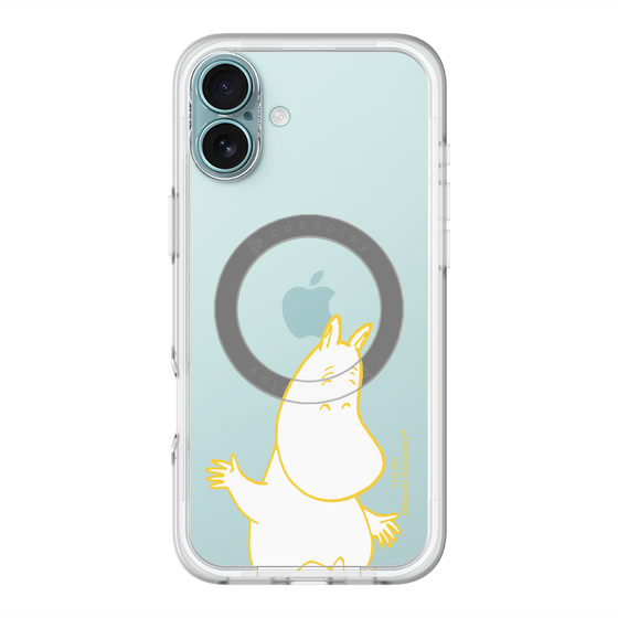 スリムプロテクションプレミアムケース with MagSafe［ MOOMIN - Happy face ］