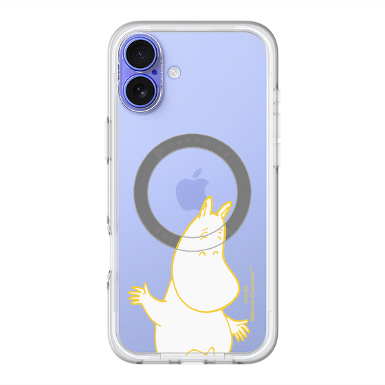 スリムプロテクションプレミアムケース with MagSafe［ MOOMIN - Happy face ］