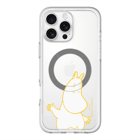 スリムプロテクションプレミアムケース with MagSafe［ MOOMIN - Happy face ］
