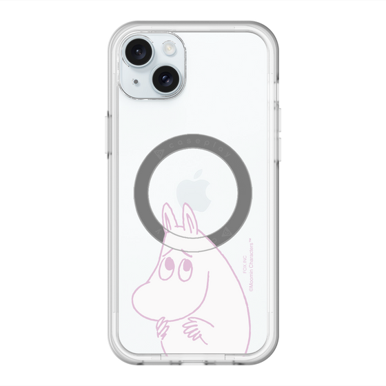 スリムプロテクションプレミアムケース with MagSafe［ MOOMIN - Fearful face ］