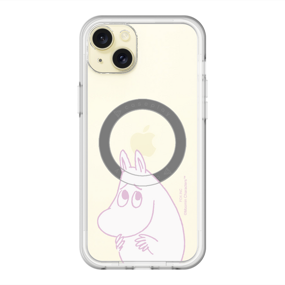 スリムプロテクションプレミアムケース with MagSafe［ MOOMIN - Fearful face ］
