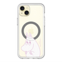 スリムプロテクションプレミアムケース with MagSafe［ MOOMIN - Fearful face ］