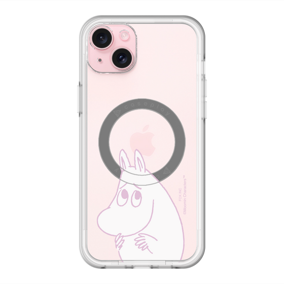 スリムプロテクションプレミアムケース with MagSafe［ MOOMIN - Fearful face ］