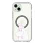 スリムプロテクションプレミアムケース with MagSafe［ MOOMIN - Fearful face ］