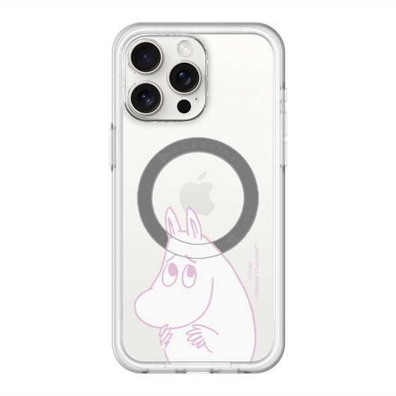 スリムプロテクションプレミアムケース with MagSafe［ MOOMIN - Fearful face ］
