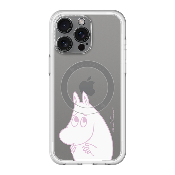 スリムプロテクションプレミアムケース with MagSafe［ MOOMIN - Fearful face ］