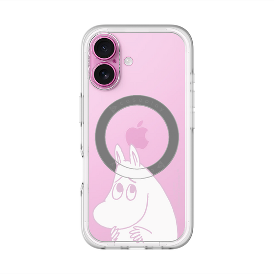 スリムプロテクションプレミアムケース with MagSafe［ MOOMIN - Fearful face ］