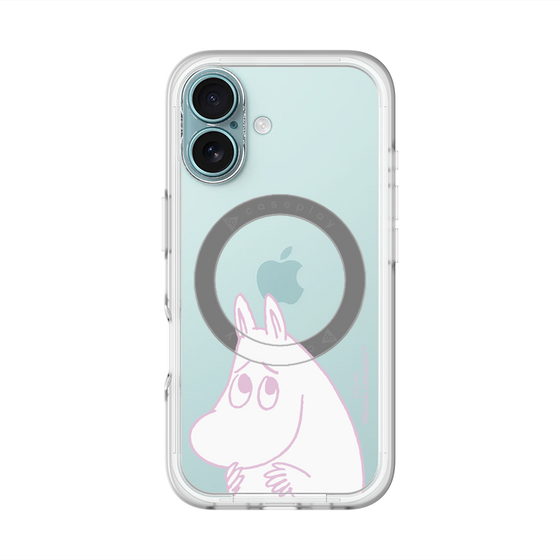 スリムプロテクションプレミアムケース with MagSafe［ MOOMIN - Fearful face ］