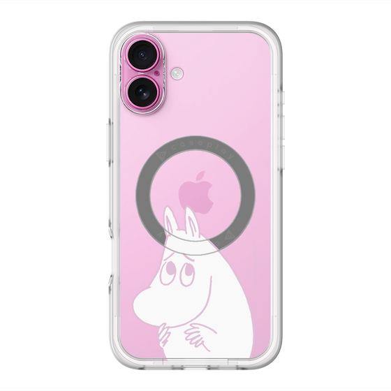 スリムプロテクションプレミアムケース with MagSafe［ MOOMIN - Fearful face ］