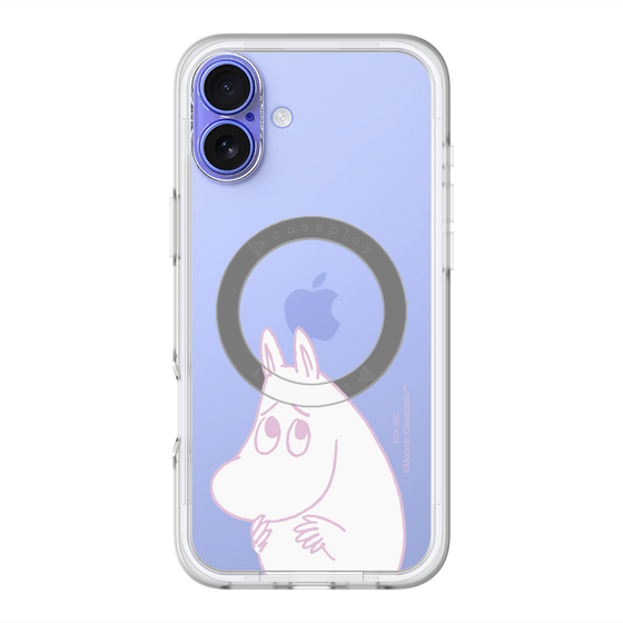 スリムプロテクションプレミアムケース with MagSafe［ MOOMIN - Fearful face ］