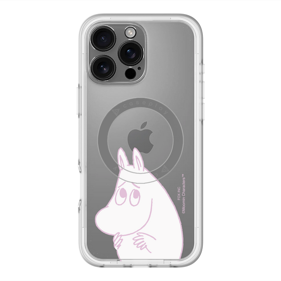 スリムプロテクションプレミアムケース with MagSafe［ MOOMIN - Fearful face ］