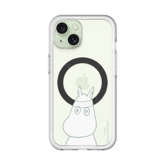 スリムプロテクションプレミアムケース with MagSafe［ MOOMIN - Troubled face ］