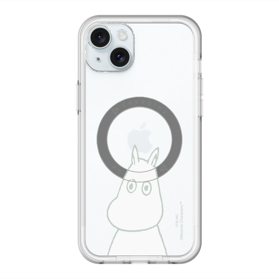 スリムプロテクションプレミアムケース with MagSafe［ MOOMIN - Troubled face ］