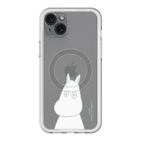 スリムプロテクションプレミアムケース with MagSafe［ MOOMIN - Troubled face ］