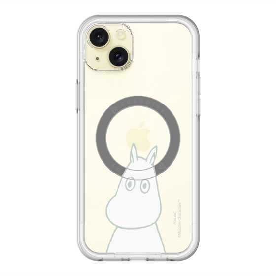 スリムプロテクションプレミアムケース with MagSafe［ MOOMIN - Troubled face ］