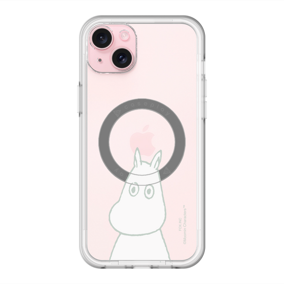 スリムプロテクションプレミアムケース with MagSafe［ MOOMIN - Troubled face ］
