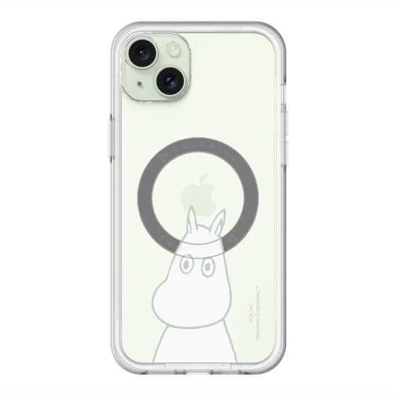 スリムプロテクションプレミアムケース with MagSafe［ MOOMIN - Troubled face ］