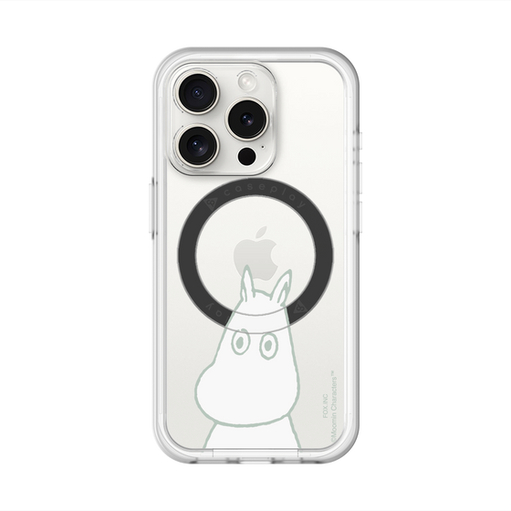 スリムプロテクションプレミアムケース with MagSafe［ MOOMIN - Troubled face ］
