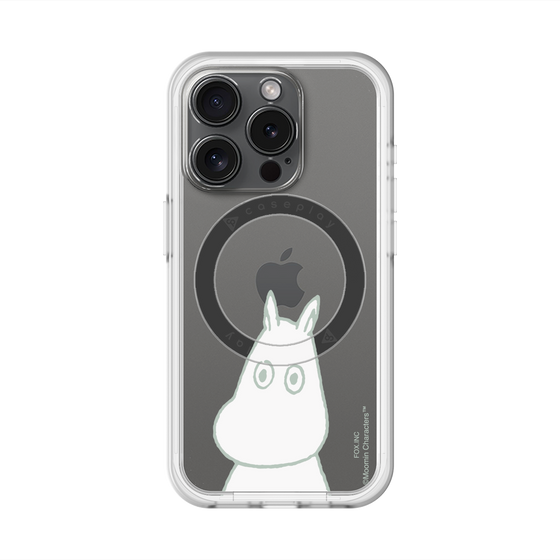 スリムプロテクションプレミアムケース with MagSafe［ MOOMIN - Troubled face ］