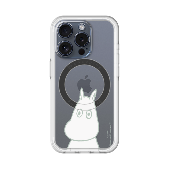 スリムプロテクションプレミアムケース with MagSafe［ MOOMIN - Troubled face ］