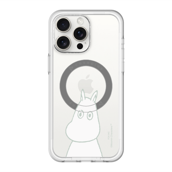 スリムプロテクションプレミアムケース with MagSafe［ MOOMIN - Troubled face ］