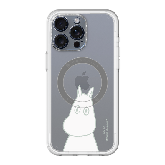 スリムプロテクションプレミアムケース with MagSafe［ MOOMIN - Troubled face ］