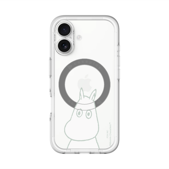 スリムプロテクションプレミアムケース with MagSafe［ MOOMIN - Troubled face ］