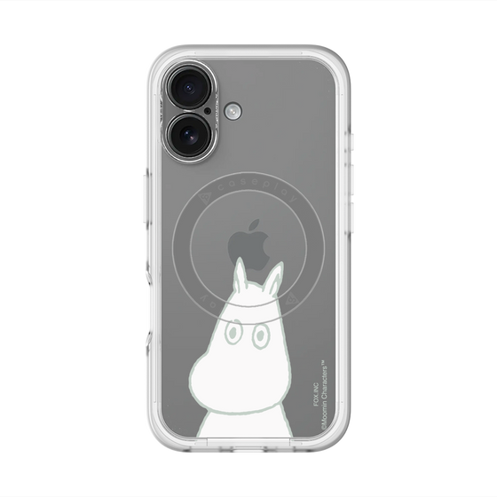 スリムプロテクションプレミアムケース with MagSafe［ MOOMIN - Troubled face ］