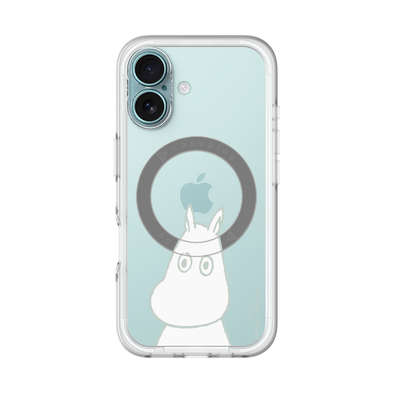 スリムプロテクションプレミアムケース with MagSafe［ MOOMIN - Troubled face ］