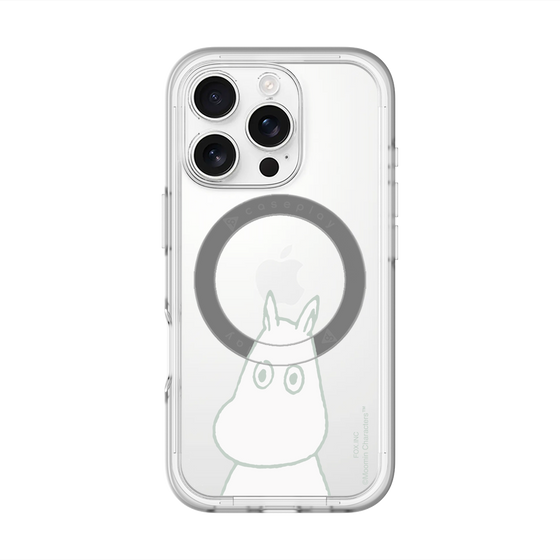 スリムプロテクションプレミアムケース with MagSafe［ MOOMIN - Troubled face ］