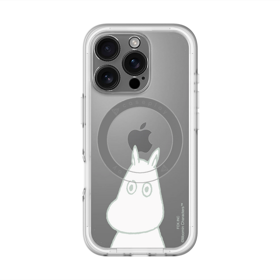 スリムプロテクションプレミアムケース with MagSafe［ MOOMIN - Troubled face ］