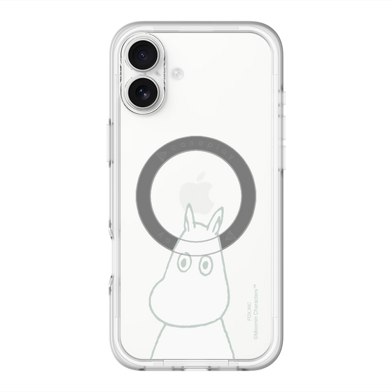 スリムプロテクションプレミアムケース with MagSafe［ MOOMIN - Troubled face ］